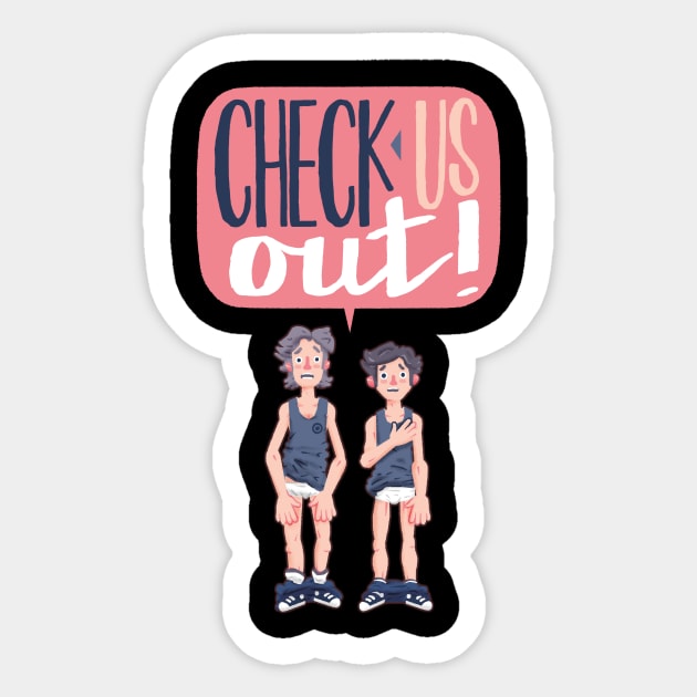 Check us out! Sticker by LuisD